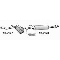12.6107 ASSO Средний глушитель выхлопных газов