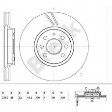 BR 311 VA100 BRECK Тормозной диск