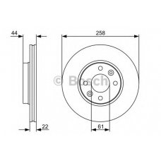 0 986 479 556 BOSCH Тормозной диск