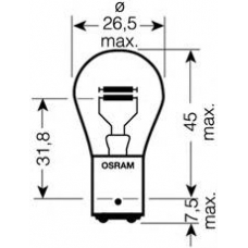 7528ULT-02B OSRAM Лампа накаливания, фонарь указателя поворота; ламп