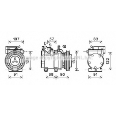 HYK287 AVA Компрессор, кондиционер
