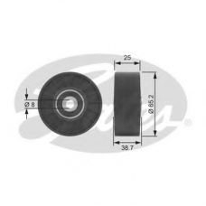T38094 GATES Паразитный / ведущий ролик, поликлиновой ремень