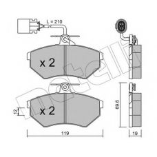 22-0050-1 METELLI Комплект тормозных колодок, дисковый тормоз
