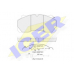 151858-228 ICER Комплект тормозных колодок, дисковый тормоз