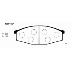 J3601034 NIPPARTS Комплект тормозных колодок, дисковый тормоз