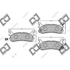 BP1262 DJ PARTS Комплект тормозных колодок, дисковый тормоз