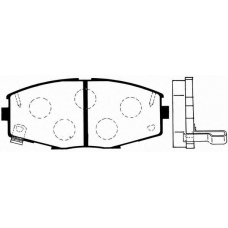 J PA-245AF JAPANPARTS Комплект тормозных колодок, дисковый тормоз