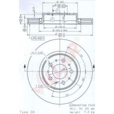 628.1770 VILLAR Тормозной диск