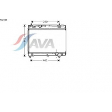 TO2482 AVA Радиатор, охлаждение двигателя
