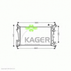 31-2070 KAGER Радиатор, охлаждение двигателя