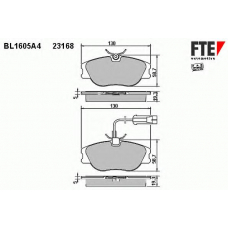 BL1605A4 FTE Комплект тормозных колодок, дисковый тормоз