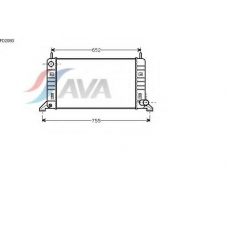 FD2080 AVA Радиатор, охлаждение двигателя