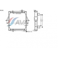 RE2081 AVA Радиатор, охлаждение двигателя