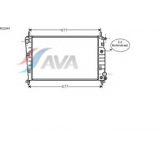 FD2344 AVA Радиатор, охлаждение двигателя