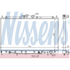 62862 NISSENS Радиатор, охлаждение двигателя