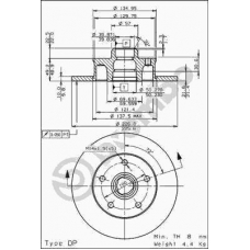 08.5005.20 BREMBO Тормозной диск