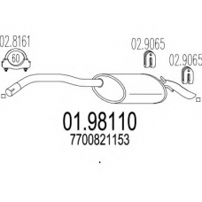01.98110 MTS Глушитель выхлопных газов конечный