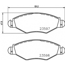 8DB 355 009-411 HELLA Комплект тормозных колодок, дисковый тормоз