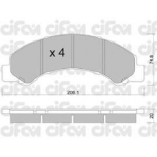 822-620-0 CIFAM Комплект тормозных колодок, дисковый тормоз