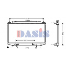 070057N AKS DASIS Радиатор, охлаждение двигателя