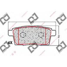 BP1712 DJ PARTS Комплект тормозных колодок, дисковый тормоз