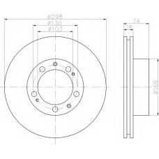 8DD 355 102-311 HELLA Тормозной диск