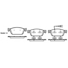 P15403.01 WOKING Комплект тормозных колодок, дисковый тормоз