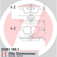 23281.180.1 ZIMMERMANN Комплект тормозных колодок, дисковый тормоз