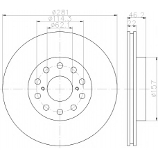 8DD 355 113-071 HELLA PAGID Тормозной диск