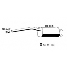 140065 ERNST Глушитель выхлопных газов конечный