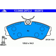 13.0460-2972.2 ATE Комплект тормозных колодок, дисковый тормоз