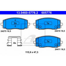 13.0460-5776.2 ATE Комплект тормозных колодок, дисковый тормоз