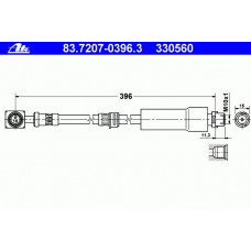 83.7207-0396.3 ATE Тормозной шланг