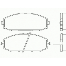 P 56 041 BREMBO Комплект тормозных колодок, дисковый тормоз