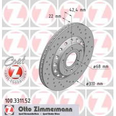 100.3311.52 ZIMMERMANN Тормозной диск