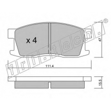 476.0 fri.tech. Комплект тормозных колодок, дисковый тормоз