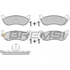 BP2892 BREMSI Комплект тормозных колодок, дисковый тормоз