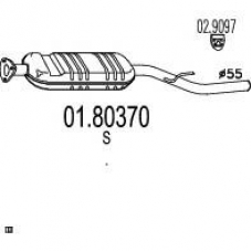 01.80370 MTS Средний глушитель выхлопных газов