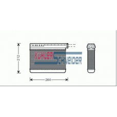 1491601 KUHLER SCHNEIDER Теплообменник, отопление салона