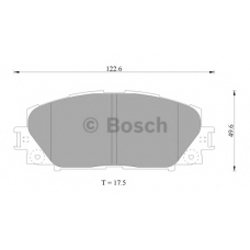 0 986 AB1 080 BOSCH Комплект тормозных колодок, дисковый тормоз