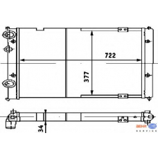 8MK 376 714-731 HELLA Радиатор, охлаждение двигателя