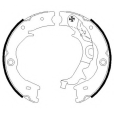 8DA 355 051-121 HELLA Комплект тормозных колодок, стояночная тормозная с