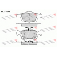BL2752A1 FTE Комплект тормозных колодок, дисковый тормоз