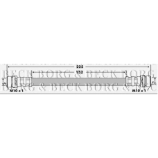 BBH7353 BORG & BECK Тормозной шланг