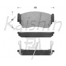 FK1158 KAISHIN Комплект тормозных колодок, дисковый тормоз