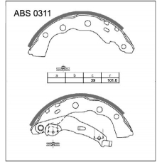 ABS0311 Allied Nippon Колодки барабанные