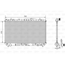 701528 VALEO Радиатор, охлаждение двигателя