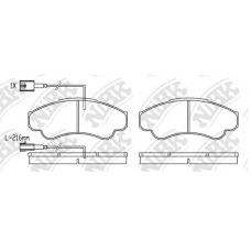 PN0220W NiBK Комплект тормозных колодок, дисковый тормоз