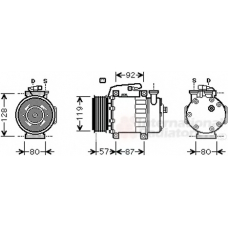 1800K468 VAN WEZEL Компрессор, кондиционер