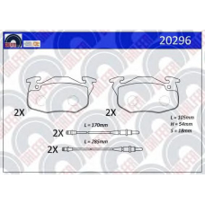 20296 GALFER Комплект тормозных колодок, дисковый тормоз